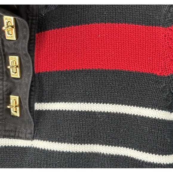 Lauren Ralph Lauren Black Label Sweater Red White Blue Striped Pullover Size XL‎ - Picture 2 of 6